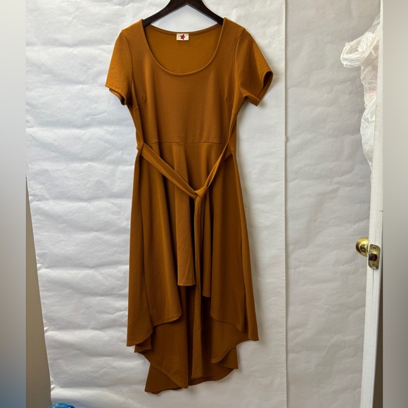 Burnt Orange hi lo dress with scoop neckline, women 2X - Picture 1 of 4